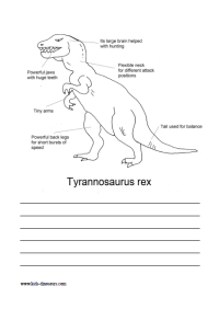 Dinosaur Coloring Sheet - Printable Coloring Pages