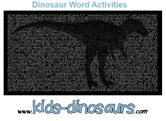 Dinosaur Word Activities