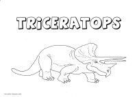 Dinosaurs Triceratops coloring page 1