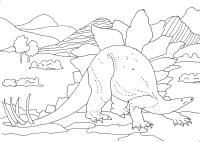 Stegosaurus dinosaur coloring sheet