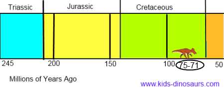 Protoceratops timeline - when did they live