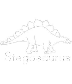 Dinosaur Tracing Pages - Stegosaurus