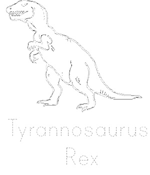 Dinosaur Tracing Page - T.Rex
