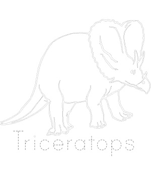 Dinosaur Tracing - Triceratops Page