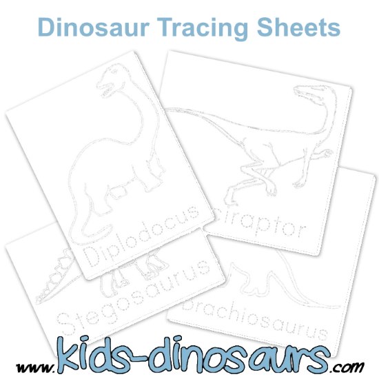 Dinosaur Tracing Pages