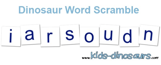 dinosaur word activities - word scramble