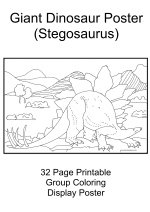 Giant Dinosaur Coloring Poster