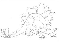 Stegosaurus dinosaur coloring sheet